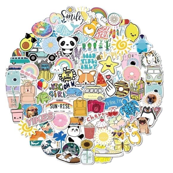100pc Vinyl Sticker Set  - Picture 1 of 5